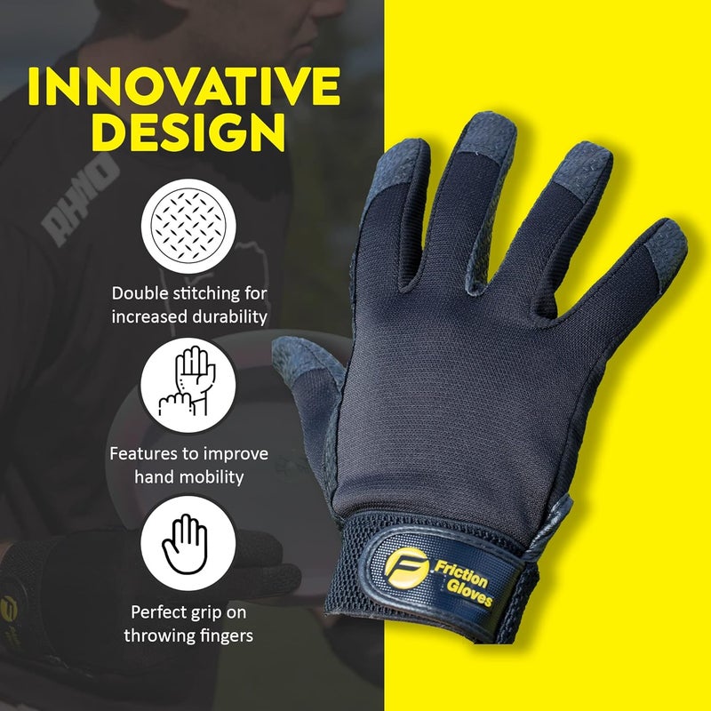 Friction Gloves - Ultimate Frisbee Gloves - Rubberized Palm & Fingers for Amazing Grip in All Conditions - Play Your Best in Any Weather - Image 2